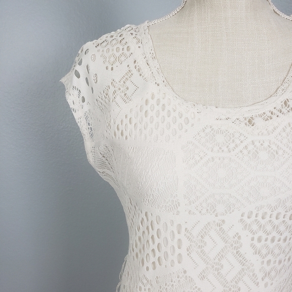ROUTE 66 Open Knit Maxi Dress Sz XS Boho Feminine - Picture 3 of 11